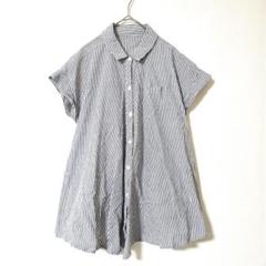 ストライプ柄シャツ　おしゃれ　カジュアル