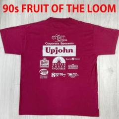 90s　USA製　フルーツオブザルーム　企業　Tシャツ　シングルステッチ
