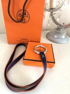 Tuui❗新品未使用❗憧れ❗エルメスネックストラップ革製 HERMES - □新同□ エルメス ルーペ 虫眼鏡 ネック ストラップ