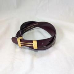 【LE GALION】フランス製リアルレザー・アンカーベルトバックルベルト　細め