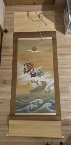 【NEW限定品】 軸 骨董 美術 禅 七福神 書 おもてなし 商売繁盛 縁起物 開運 書