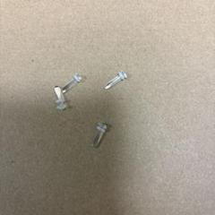 ガラスピアス 10G 透明ピアス 幅2.4mm 全長10mm 4個