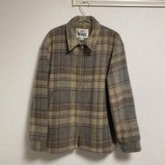 ウールリッチ チェックのミリタリージャケット ウール バーバリーチェック 表記L 80s USED/YTG WOOLRICH ウールリッチ メルトン中綿ジャケット