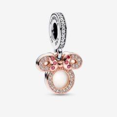 Pandora ディズニー　ミニー　シルエット　ダブルダングル　チャーム