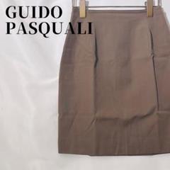 【美品】GUIDO PASQUALI タイトスカート 日本製 モカブラウン　ミニ