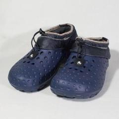 極美品 厚底《crocs》テンボポーラテック(M9)ネイビー サンダル