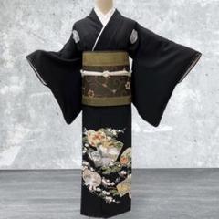未使用品【モノトーン】総絞り 小紋 正絹 着物 袷s502 | 着物 夢美月