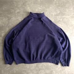 【値下げ】 鬼フェード ナス紺 90s スウェットXL 無地 タートル GAP OLD トップス