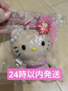 ハローキティしっぽ付きマスコットキーホルダーぬいぐるみ日焼けキティGOGOギャル