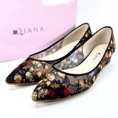 極美品✨DIANA レース フラットパンプス 絵画シリーズ ルノワール 春の花束 極美品✨DIANA レース フラットパンプス 絵画シリーズ