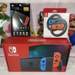 〈ニンテンドー〉Switch　バッテリー強化版　付属品完備+ハンドルx2個セット ニンテンドー〉Switch バッテリー強化版 付属品完備+ハンドルx2