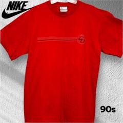 90s 白タグ　Nike ナイキ　 胸プリント　Tシャツ　レッド