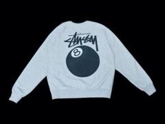 【入手困難】【国内完売】ステューシー STUSSY 8ボール スウェット グレー STUSSY - 【美品】ステューシー 両面プリント 8ボール