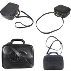 美品 CHANEL シャネル キャビア 2WAY バニティ ショルダー バッグ
