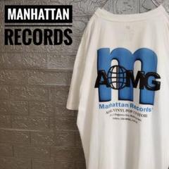 マンハッタンレコード　ビッグサイズ古着Tシャツ白XXL　ビッグロゴのサムネイル