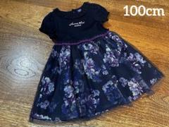 日本製 ANNA SUI mini 花柄ワンピース 100cm