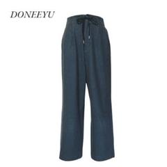 ドニーユ カシミヤタッチ両面起毛ドロストワイドパンツ 日本製 36 a5c013