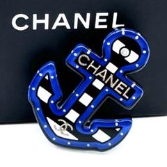 極美品✨CHANEL ブローチ ココマーク 碇モチーフ レジン パール 18A 極美品✨CHANEL ブローチ ココマーク 碇モチーフ レジン パール 18A