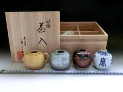 道具 ] - 道具 京焼 浅見与し三造 四滴茶入（共箱） □z