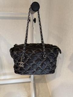 シャネル 黒 キルティング バッグ タッセル付き CHANEL - CHANEL シャネル 黒 ブラック コココクーン