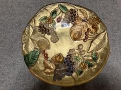 金箔　金沢　ガラス製ブドウ絵柄ボウル