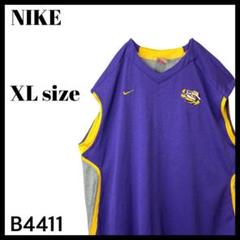 古着 NIKE ナイキ LSU ルイジアナ州立大学 刺繍 タンクトップ 紫 XL