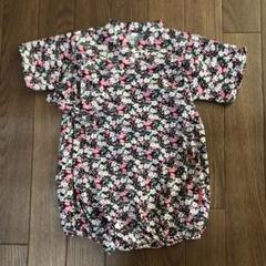 甚平　花柄ロンパース　90cm