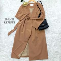 EMMEL REFINES ☆新品☆ ノーラペル コート 春秋用 キャメル S EMMEL REFINES ☆新品☆ ノーラペル コート 春秋用 キャメル S