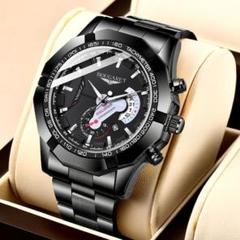 q55新品クロノグラフBOUGARET腕時計メンズラグジュアリーブラック黒475