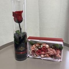 ブリザードフラワーボックス　一輪のバラ　電報