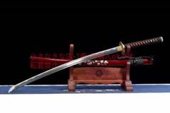 冷御寒山-漢剣 古兵器  武具　刀装具　日本刀　模造刀 居合刀 雁翎腰刀（赤金）古兵器 武具 刀装具 日本刀 模造刀 居合刀