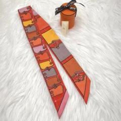美品✨人気HERMES エルメス　ツイリー　シルクツイルスカーフ　リボン
