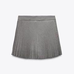 ZARA グレー　プリーツスカート