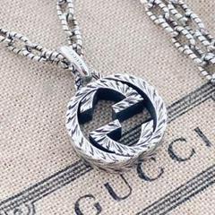 デパート 送料無料 洗浄済＊グッチ GUCCI 925 ネックレス シルバー メンズ OT370 アクセサリー