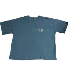 【美品】　GAP ギャップ　ターコイズブルー　Tシャツ　ロゴ