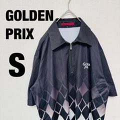 GOLDEN PRIX ゴルフウェア　半袖ポロシャツ　つるや　格子柄