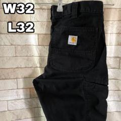 み*ん様 Carhartt ブラック ワークパンツ 30×32 Carhartt ダブルニーワークパンツ ブラック 30x 30希少B01BLK