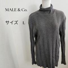 MALE & Co. タートルネック 長袖カットソー L ブラウン系　071
