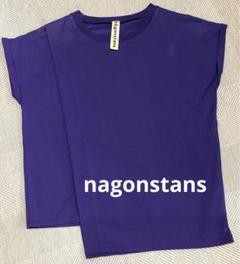 nagonstans ナゴンスタンス 半袖カットソー M ネイビー nagonstans ナゴンスタンス Tシャツ ネイビー 新品 タグ付き