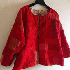 紅花染め　トップス・古布木綿　大風呂敷 2点おまとめ専用出品 紅花染めトップス 紅花染め木綿 古布 リメイク - メルカリ
