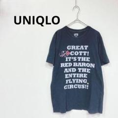 ユニクロ【スヌーピーコラボ】ビッグプリント　半袖Tシャツ　カットソー　黒　S