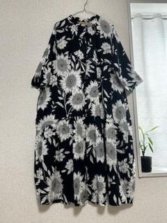 トリプルアローズ　花柄長袖シャツワンピース
