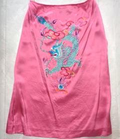ケイタマルヤマ☆矢羽根柄ジャガードスカートピンク