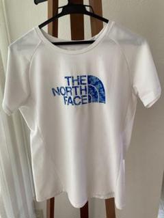 ノースフェイスレディースTシャツ 白　ロゴ入り　スポーツ登山ランニング　サイズＬ