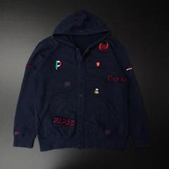 【papas sports】赤　ボタン　ワッペン　厚い　コート papas sports】赤 ボタン ワッペン 厚い コート メンズ