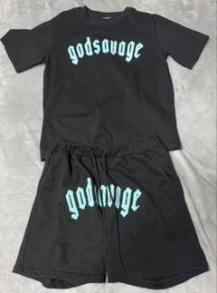 ゴッドサベージ　 ブラック上下セットアップ　Mサイズ お値下げ不可❗️godsavage ゴッドサベージ セットアップ 上S 下