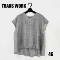 〇0121I〇 TRANS WORK 袖なしブラウス 女性
