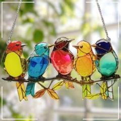 サンキャッチャー 小鳥 インテリア リビング 雑貨 看板 ボタニカル アクリル