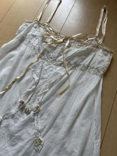 フランス アンティーク レース 手刺繍 リメイク ワンピース