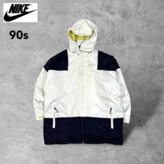 90sナイキジャンパーブルゾン黒タグナイロンアウター中綿入り ビンテージL